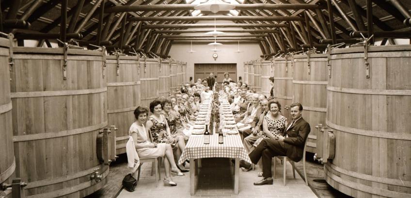 Udenlandske gæster til sellskab hos Peter F. Heering, 1963 ""