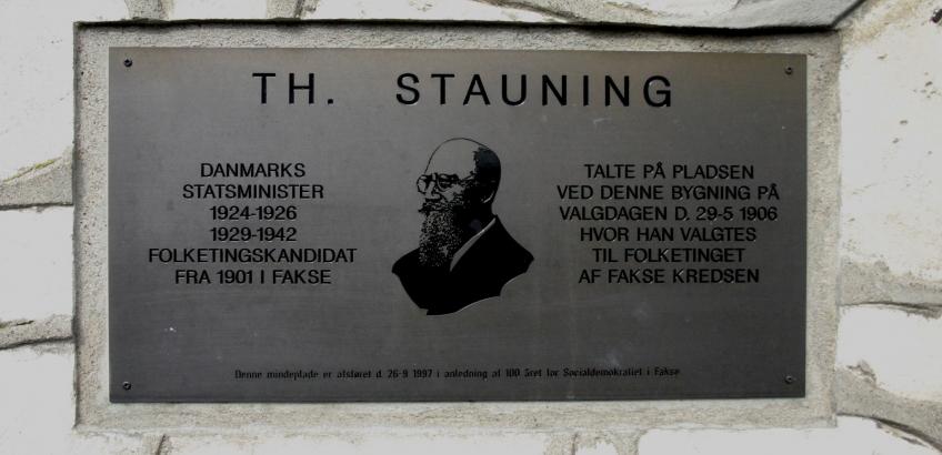 Mindeplade over Stvning i Faxe