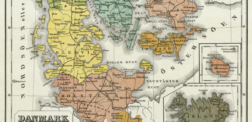 Hertugdømmerne Slesvig, Holsen og Lauenborg. Fra Det Kgl. Biblioteks billedsamling: http://www5.kb.dk/maps/kortsa/2012/jul/kortatlas/object68105/da/ Hertugdømmerne Slesvig, Holsen og Lauenborg. Fra Det Kgl. Biblioteks billedsamling.