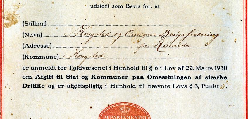 Legitimationskort Kongsted Brugs