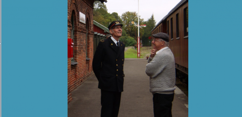 Ole Jensen i uniform, museumsbanen Bandholm-Maribo